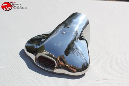 Stainless Clam Shell Tail Pipe Exhaust Deflector Shield Custom Car Truck Hot Rod