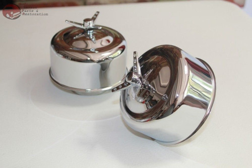 Smooth Mushroom 1 Barrel Air Cleaners Wing Spinner Top Hot Rat Street Rod Truck