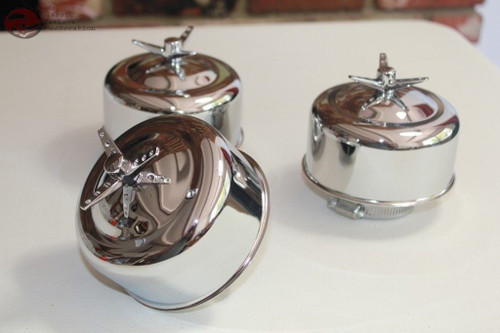 Smooth Mushroom 1 Barrel Air Cleaners Wing Spinner Top Hot Rat Street Rod Truck