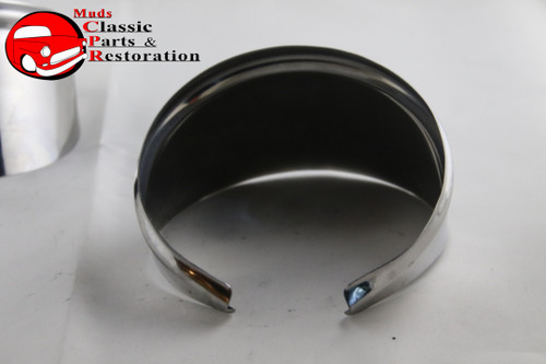 Stainless 4" Peep Accessory Door Mirror Visors Custom Truck Hot Rat Street Rod