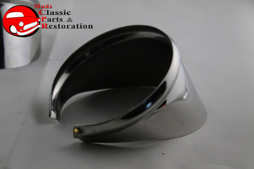 Stainless 4" Peep Accessory Door Mirror Visors Custom Truck Hot Rat Street Rod