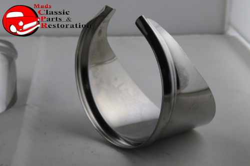 Stainless 4" Peep Accessory Door Mirror Visors Custom Truck Hot Rat Street Rod