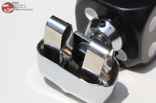 Steering Wheel Clamp On Black Dice Suicide Brody Spinner Knob Hot Rat Rod Truck