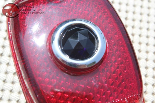 Vintage Antique Chevy Car Sedan Delivery Blue Dot Tail Light Lamp Script Lens Ea