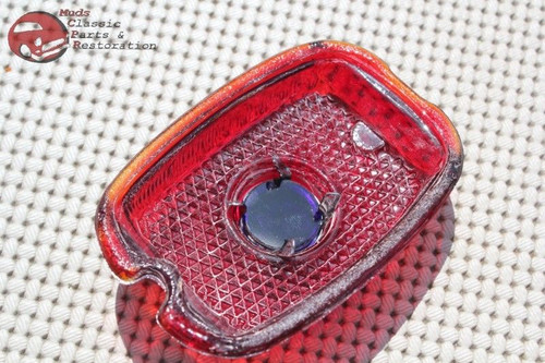 Vintage Antique Chevy Car Sedan Delivery Blue Dot Tail Light Lamp Script Lens Ea