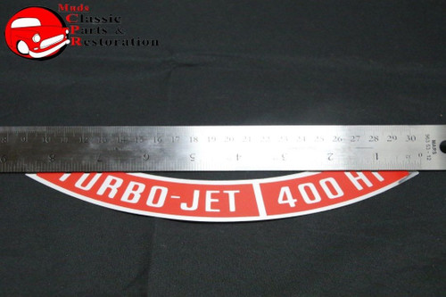 Turbo Jet 400 Horsepower Air Cleaner Decal Camaro Impala Corvette Chevelle