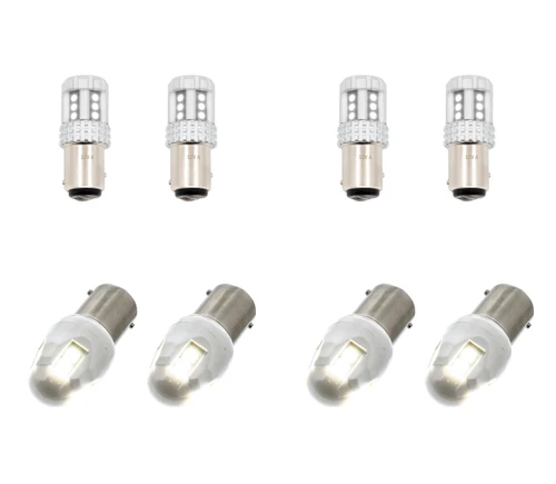 Eight Set of White LED 1157 & 1156 Tail Light Park Light Turn Signal Light Bulbs