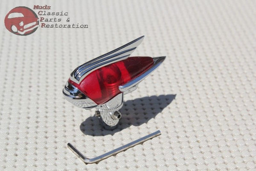 Vintage Classic Custom Car Truck Fender Guide Style Red Antenna Topper Hot Rod