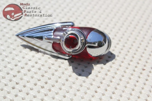 Vintage Classic Custom Car Truck Fender Guide Style Red Antenna Topper Hot Rod