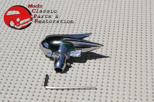 Vintage Classic Custom Car Truck Fender Guide Style Green Antenna Topper Hot Rod