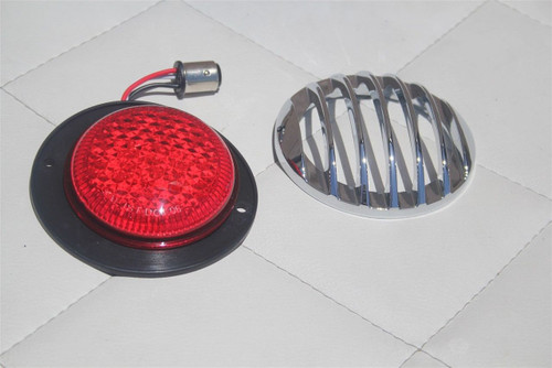 Custom Truck Hot Rat Street Rod Led Taillamp Lights Flush Fit Chrome Grill Bezel