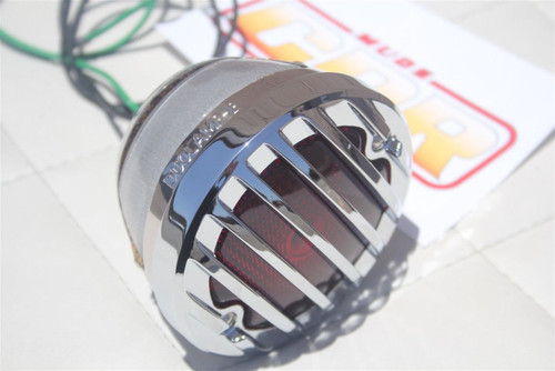 Custom Hot Rod Truck Tail Light Lamps Duolamp Chrome Grill Bezel Right Left Pair