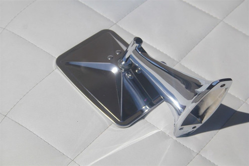 Square Rectangle Door Mirror Chevy Truck Outside Rearview Chrome Left Hand New