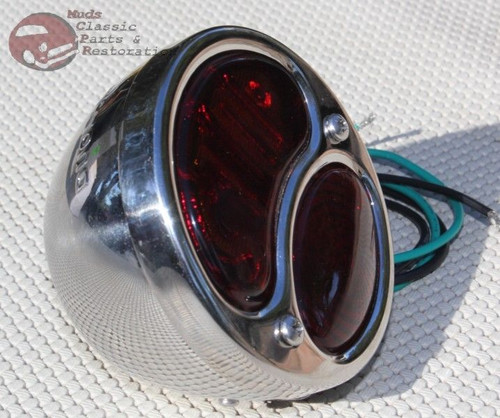 Custom Car Truck Rear Brake Stop Taillamp Lights Model Abt Sedan Antique Chrome