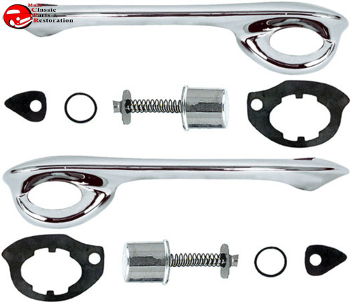 1967-69 Chevy Pontiac Camaro Firebird Outside Outer Door Handle Left Right Set
