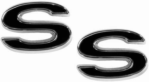 Emblem 69-72 Fender Ss Black Pair
