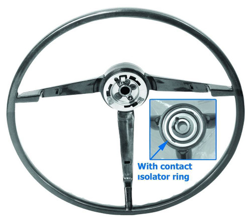 Steering Wheel 65-66 Black Std