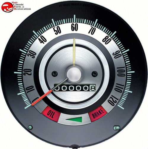 1968 Camaro Speedometer 120Mph With Speed Warning