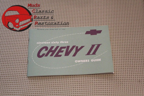 1963 63 Chevy Chevrolet Chevy II Nova Owners Manual