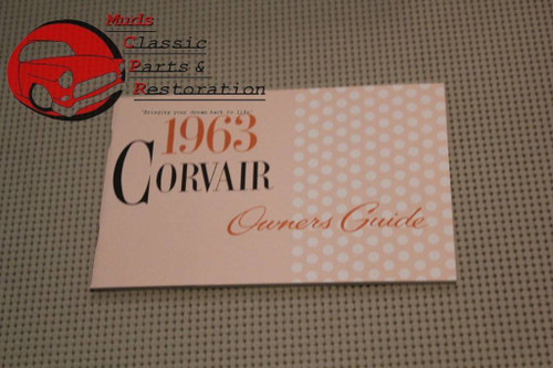 1963 63 Chevrolet Chevy Corvair Owners Owner's Manual