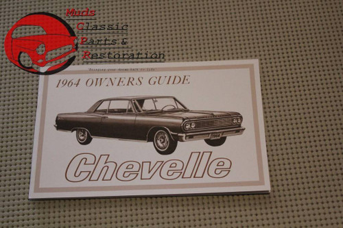 1964 64 Chevrolet Chevy Malibu El Camino SS Chevelle Owners Owner's Manual