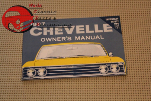 1967 67 Chevrolet Chevy Chevelle El Camino Owners Owner's Manual