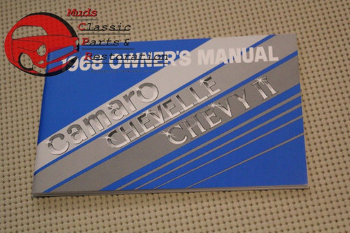 1968 68 Chevrolet Chevy Camaro Chevy II Chevelle Owners Owner's Manual