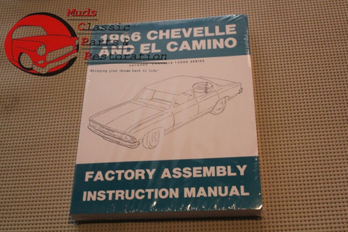 66 Chevelle & El Camino Factory Assembly Line Manual Book Reference Guide New