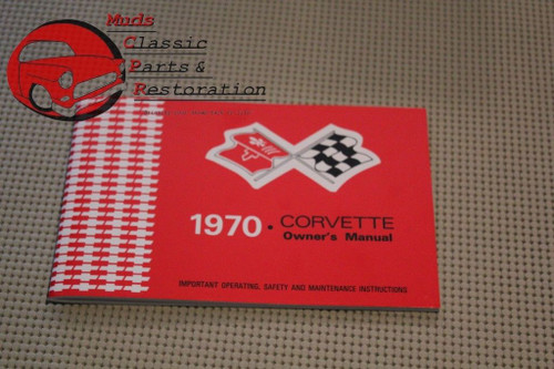 1970 70 Chevy Chevrolet Vette Corvette Owners Manual Owner's