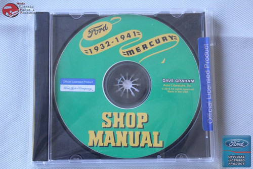 1932-41 Ford Mercury Shop Repair Manuals Cd Rom Disc Pdf New