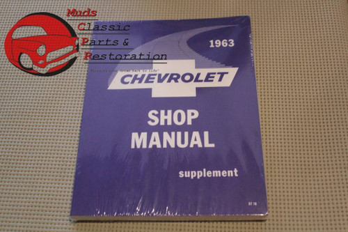 1963 63 Chevy Impala Belair Passenger Car Shop Repair Service Manual Supplement