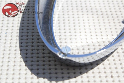 54 Chevy Belair Rear Chrome Plated Taillight Lamp Bezels & Lenses Left Right