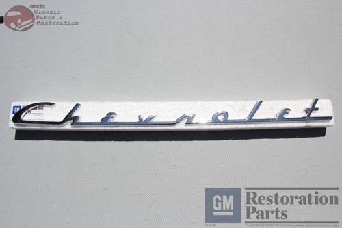 1954 Chevy Passenger Car Rear Deck Lid Trunk Script Emblem New