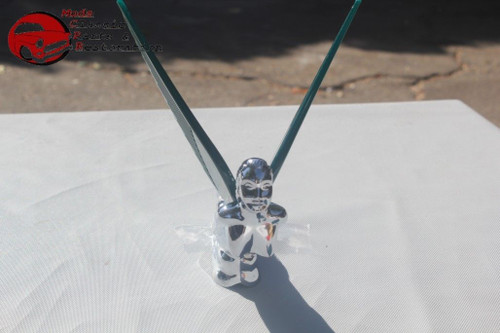 12 Volt Green Winged Lit Lighted Flying Godess Angel Custom Truck Hood Ornament
