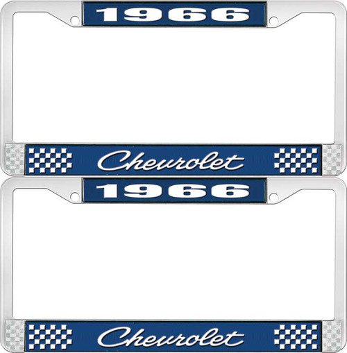 1966 Chevy Chevrolet Gm Licensed Front Rear Chrome License Plate Holder Frames