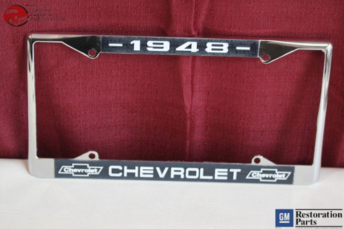 1948 Chevy Chevrolet Gm Licensed Front Rear Chrome License Plate Holder Frame