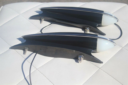 Chevy Fender Park Lights Dietz 7" Headlight Buckets Peep Mirrors Bumper Guard