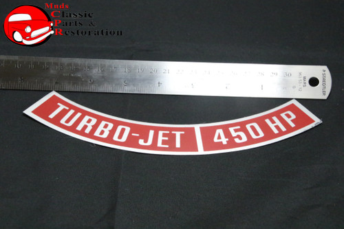 67-80 Camaro, 62-79 Nova 450 Hp Turbo-Jet Air Cleaner Decal