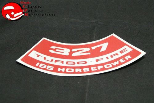 Chevy 327 Turbo Fire 185 Horsepower Air Cleaner Filter Lid Decal