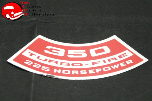Chevy 350 Turbo Fire 225 Horsepower Air Cleaner Decal