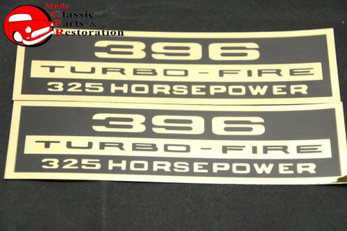 Camaro Impala 396 Turbo Fire 325Hp Valve Cover Decal Gm#3864938