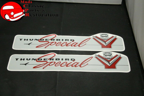 57 Ford & Thunderbird 312 Specal V8 Valve Cover Decals Pair