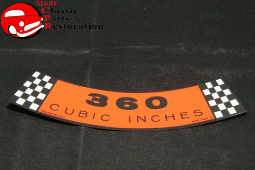68-72 Ford Truck 360 Cubic Inches Air Cleaner Decal Part # C8Te-6404-A