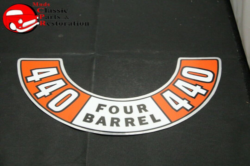 72 73 74 Chrysler Dodge Plymouth 440 Four Barrel Air Cleaner Decal