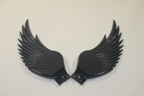 Black Wings For Flying Goddess Angel Novelty Custom Hood Ornament New