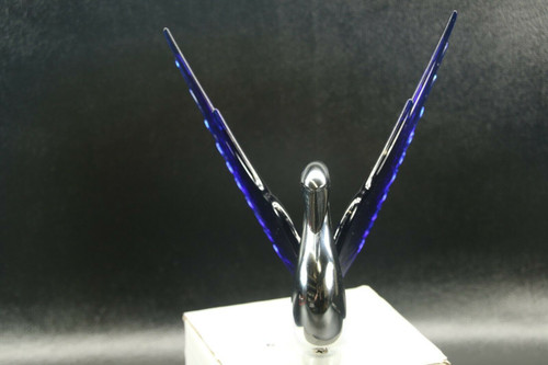 Flying Swan 40'S 50'S Hood Ornament Custom Hot Rod Truck Blue Wings