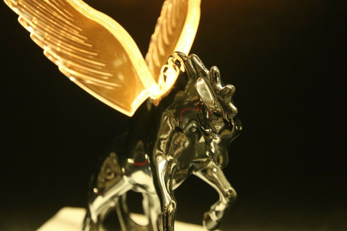 Flying Stallion 40'S 50'S Hood Ornament Custom Hot Rod Truck Clear Wings