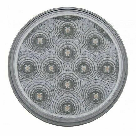4" 12 Led Reflector Stop Turn Utility Auxiliary Light White Pair