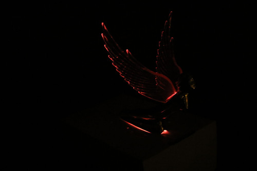 Art Deco Flying Godess 40'S 50'S Hood Ornament Custom Hot Rod Clear Wings Pink