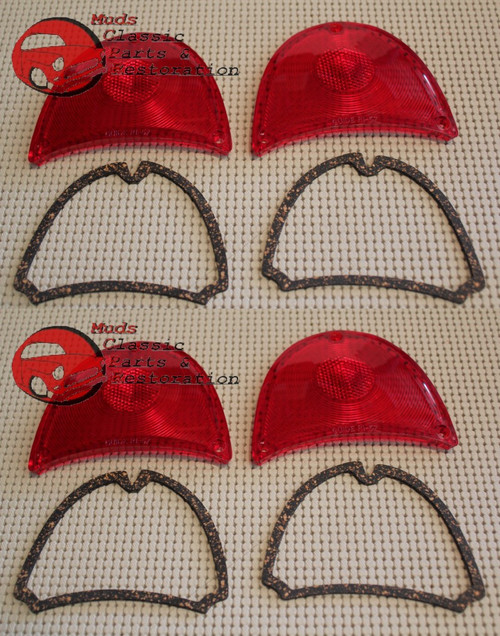 Lens 57 Chevy Bel Air 150 210 Convertible Tail Light Lenses & Gaskets 2 Pair